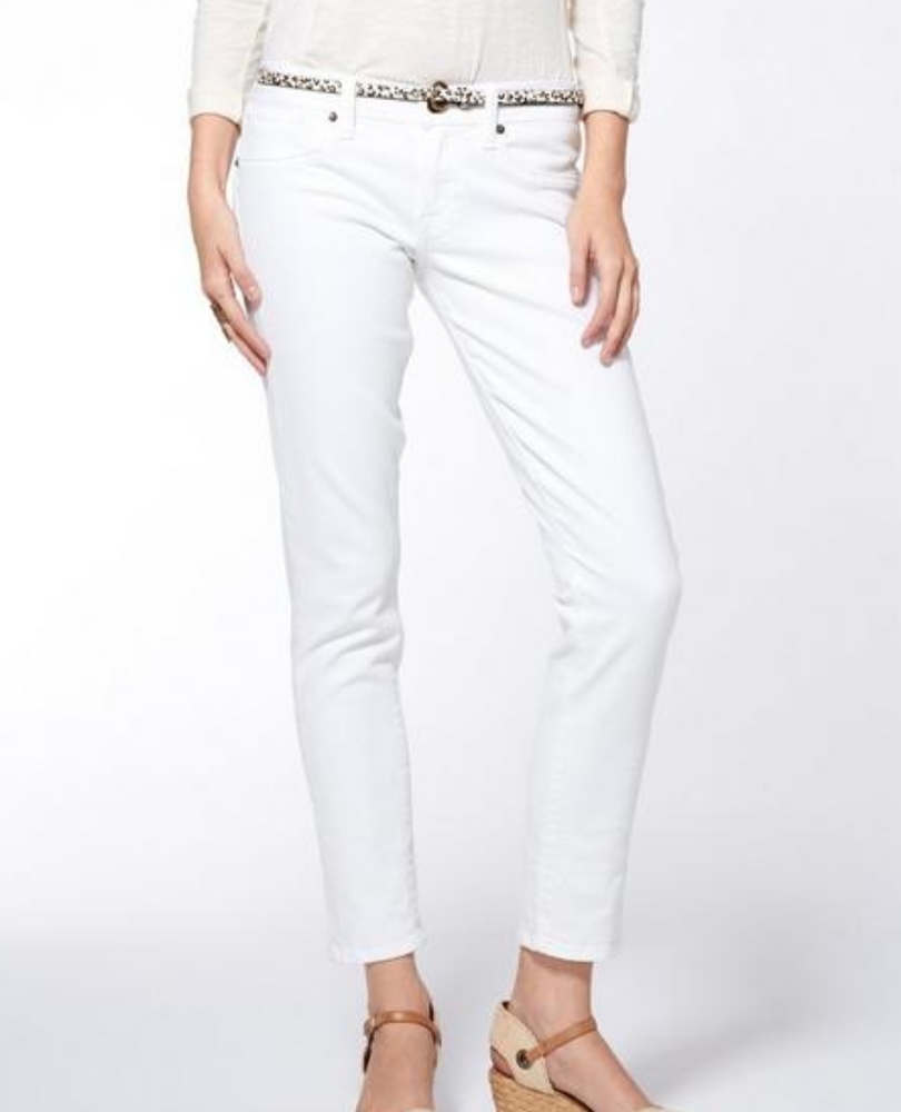 Women's White Lucky Brand Sienna Tomboy Crop Jeans